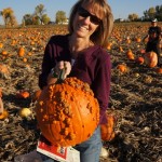 Michelle with her bumpy pumpkin