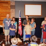 Eric's Cub Scout advancement ceremony