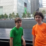 The boys at the Twin Tower memorial