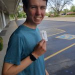 Alex receives his temp. driver's license