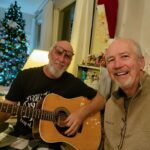 Brother Jim and I trying to play songs we learned in the '70's