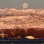 Winter Moonset over the Divide (View from the deck)