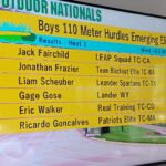 Eric places 5th in his heat in the 110 hurdles at Nationals in Oregon!