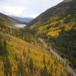 Checking out the aspen leaves on Guanella Pass road