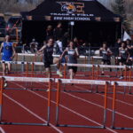 300 meter hurdles - Eric leading the pack