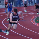 Eric in early season Track - starting the relay