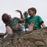 The boys goofing off