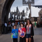 The kids at Harry Potter World in Universal Studios