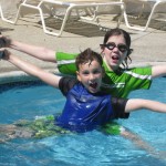 The boys in Grandma Nancy's pool