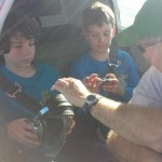 The boys headed up in a plane at Boy Scout outing