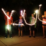 July - The kids spelling out the holiday