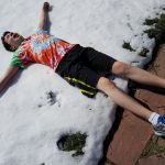 Alex cooling off after a treadmill workout