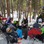 The troop trying to stay warm back at Camp