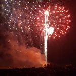 The annual 4th fireworks at the local golf course.