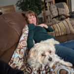 Michelle Hanging with Izzie the neighbor dog