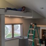 Michelle painting the cracks