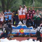 Eric and mates placing 5th in the 200m relay at the State Champs