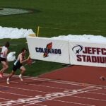 Eric getting the handoff in the 4x400 relay