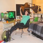 Alex in his bedroom/studio