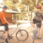 Bicycling class for Eric and Alex.