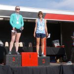 Michelle placing in a local 5k race.