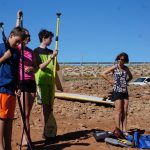 September - The kids getting paddleboard instruction at Horsetooth reservoir in Fort Collins