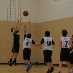 Eric taking a shot during Winter league