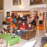 Our annual Super Bowl party (Go Broncos!)