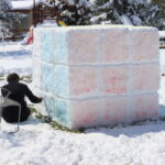 Alex's 6' cube in the back yard