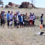 One of the Orienteering groups getting ready to mass start. (Lots of old friends)