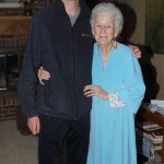Visiting with Grandma Lola in Kansas City after the track meet