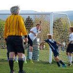 Spring soccer helping defend the goal